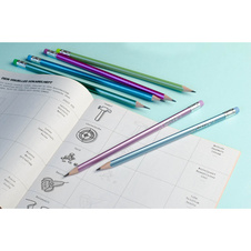 Tužka Kores trojhranná metalická Style - HB / barevný mix