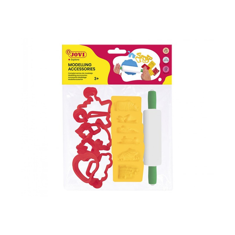 Pomůcky na modelování JOVI - 12 ks vykrajovátek + váleček