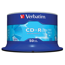 Verbatim CD-R 700 MB - 52x / bez krabiček Spindle / 50 ks