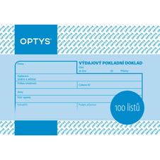 Optys 1037 výdajový pokladní doklad 100 listů A6