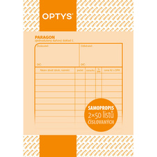 Optys 1086 paragon číslovaný 2 x 50 listů NCR A6