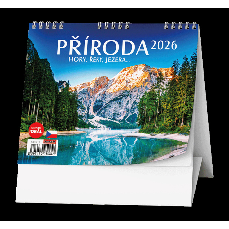 Kalendář stolní MINI Příroda, hory, řeky / BSL5