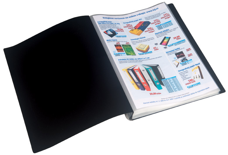 Prezentační desky A4 - 20 kapes / černá