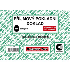 Příjmový pokladní doklad Baloušek A6 / nečíslovaný / 50 listů / ET020