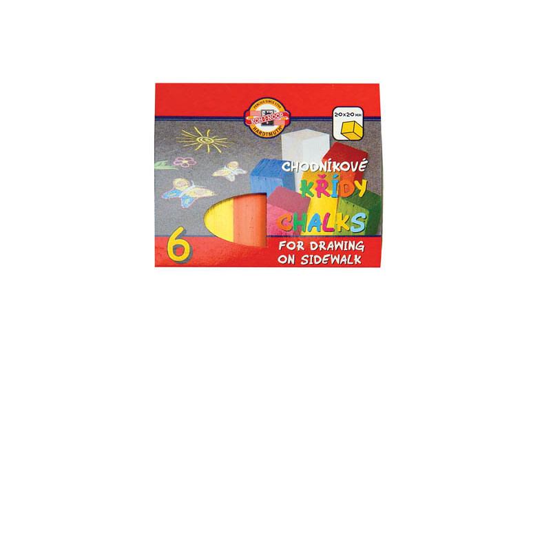 Křídy na chodník - 6 ks