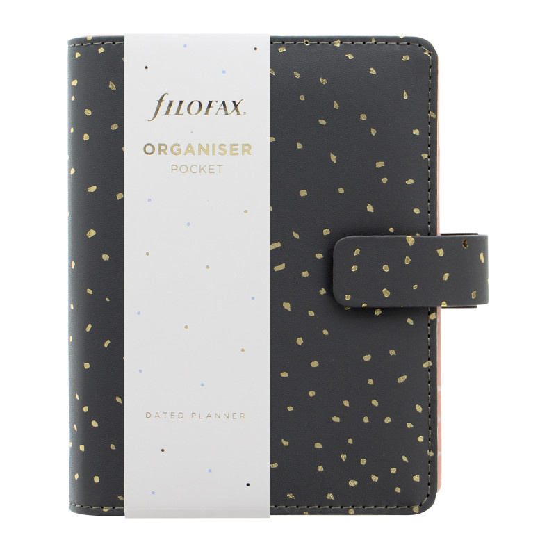 Diář Filofax Confetti - kapesní / Charcoal