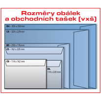 Obálky samolepicí na zásilky - C6 / 175 mm x 115 mm / čiré