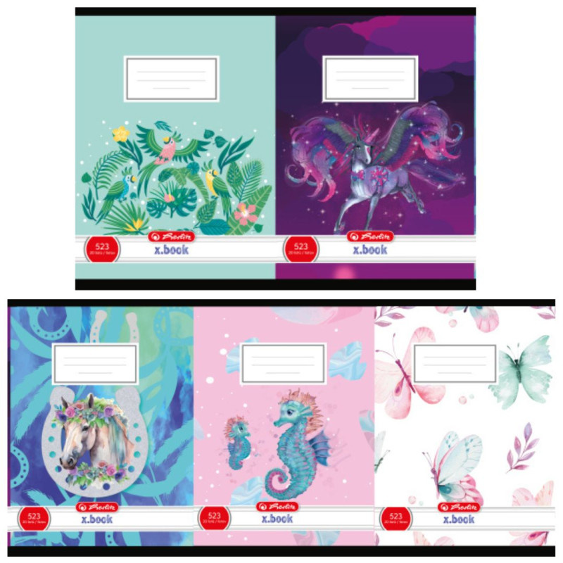 Sešit školní Herlitz 523 - A5 / 20 listů / mix holky