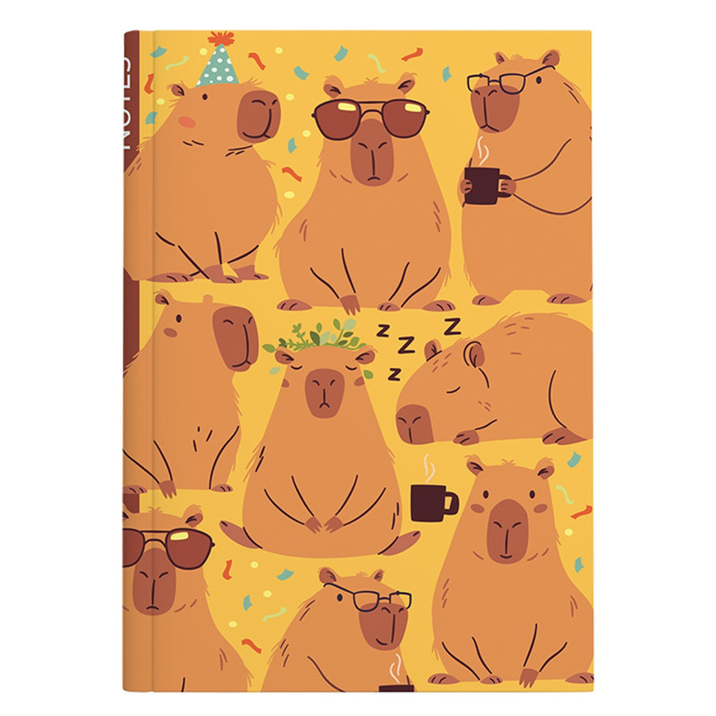 Kniha záznamní A5 - linka / 100 l / kapybary