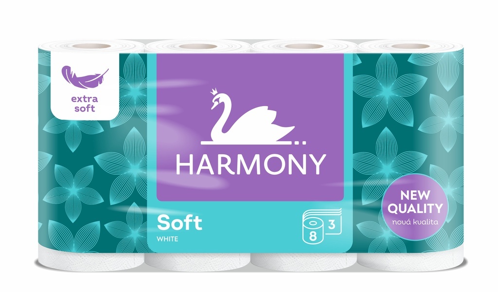 Harmony Soft toaletní papír 3-vrstvý 8ks