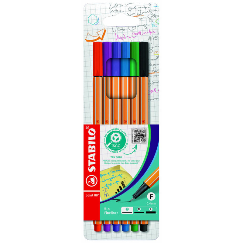 Liner STABILO® point 88 - sada 6 ks