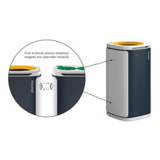 Odpadkový koš KOBRA WASTEE na sklo - 60 L / zelená