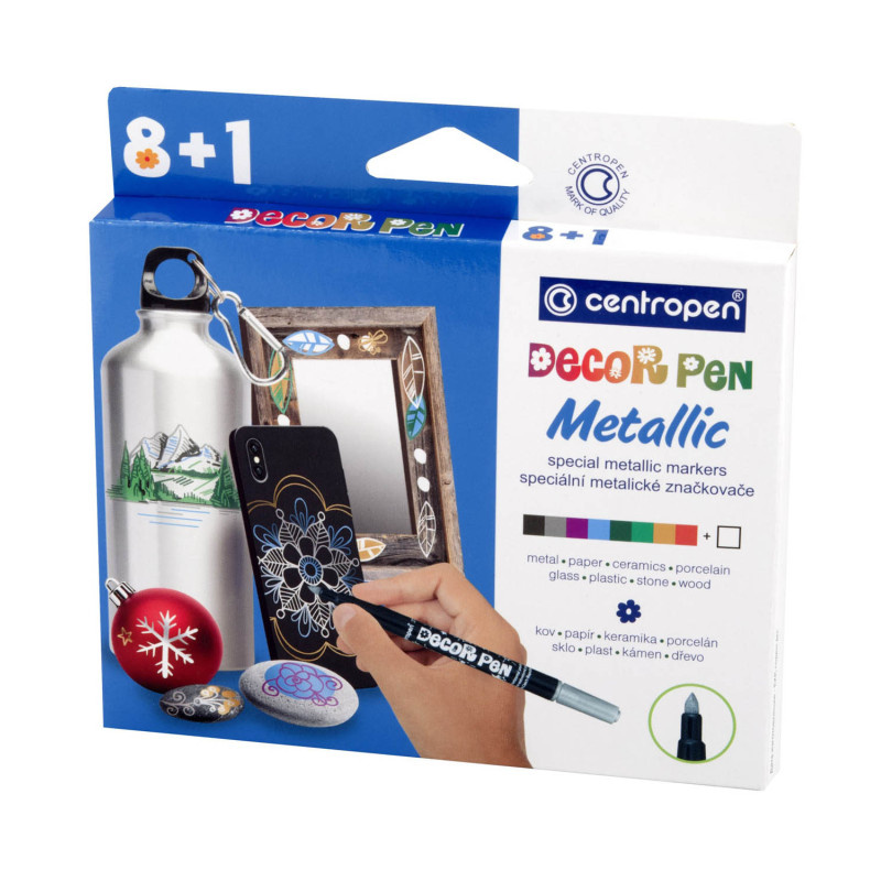 Popisovač Centropen DECOR PEN Metallic 2737 / 8+1