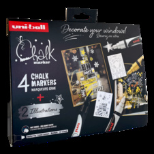 Sada křídových popisovačů UNI - Vánoční sada Nordic 1,8 - 2,5 mm / mix barev