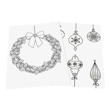 Sada křídových popisovačů UNI Chalk Marker - Vánoční sada 4 ks + 2 šablony