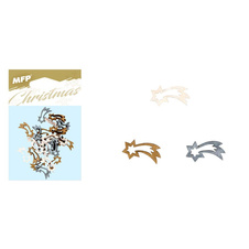 Vánoční dřevěná dekorace - mix kometa / 24ks / 2cm