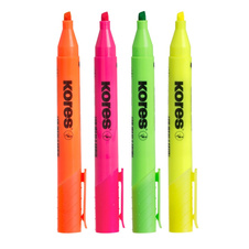 Zvýrazňovač Kores High Liner PLUS / sada 4 ks