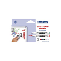 Značkovač Centropen 8559 stíratelný - sada 4 ks