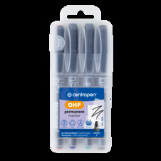 Popisovač Centropen Permanent OHP 2634 / sada 4 ks