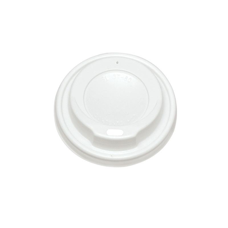 Víčka na papírové kelímky Coffee - na 200 / 300 ml / 100 ks bílé