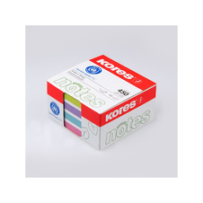 Samolepicí bloček Kores Cubo Pastel - 75 x 75 mm / 450 lístků