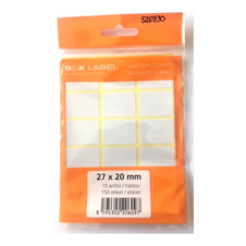 Samolepicí etikety v sáčku - 27 x 20 mm / 150 etiket