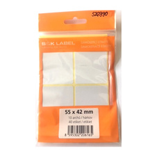 Samolepicí etikety v sáčku - 55 x 42 mm / 40 etiket