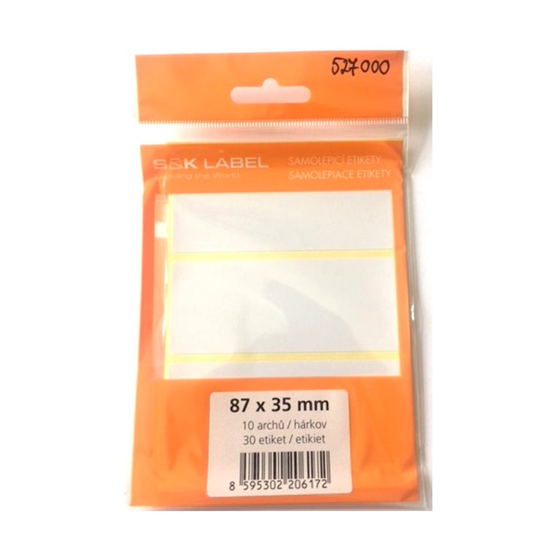 Samolepicí etikety v sáčku - 87 x 35 mm / 30 etiket