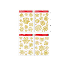 Okenní fólie Glitr - mix zlaté vločky / 20 x 30 cm