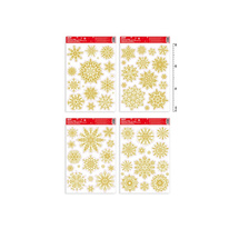 Okenní fólie Glitr - mix zlaté vločky / 20 x 30 cm