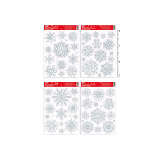 Okenní fólie Glitr - mix stříbrné vločky / 20 x 30 cm