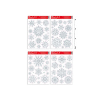 Okenní fólie Glitr - mix stříbrné vločky / 20 x 30 cm