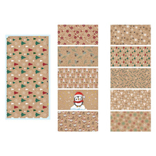 Vánoční obálka DL - mix KRAFT