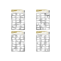 Samolepky na dárky - stříbrné / 21 ks