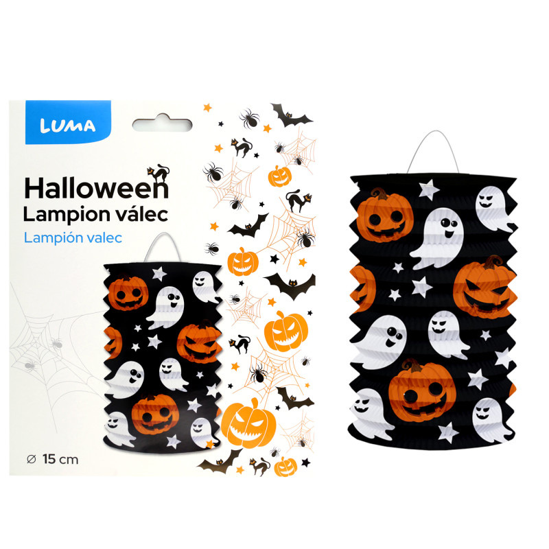 Lampion roztahovací 15 cm - duch