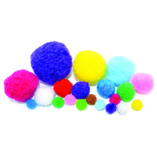 Samolepicí Pom Pom bambule APLI Jumbo mix velikostí a barev / 500 ks
