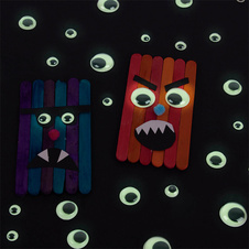 Samolepicí očička APLI svítící ve tmě / 50 ks