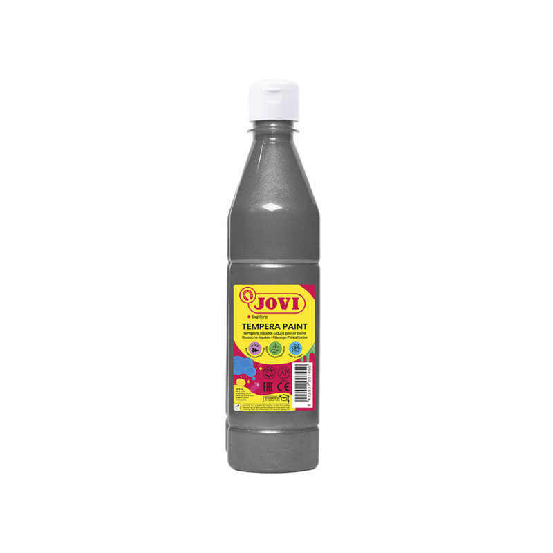 Tekuté temperové barvy JOVI PREMIUM v lahvi - 500 ml / stříbrná