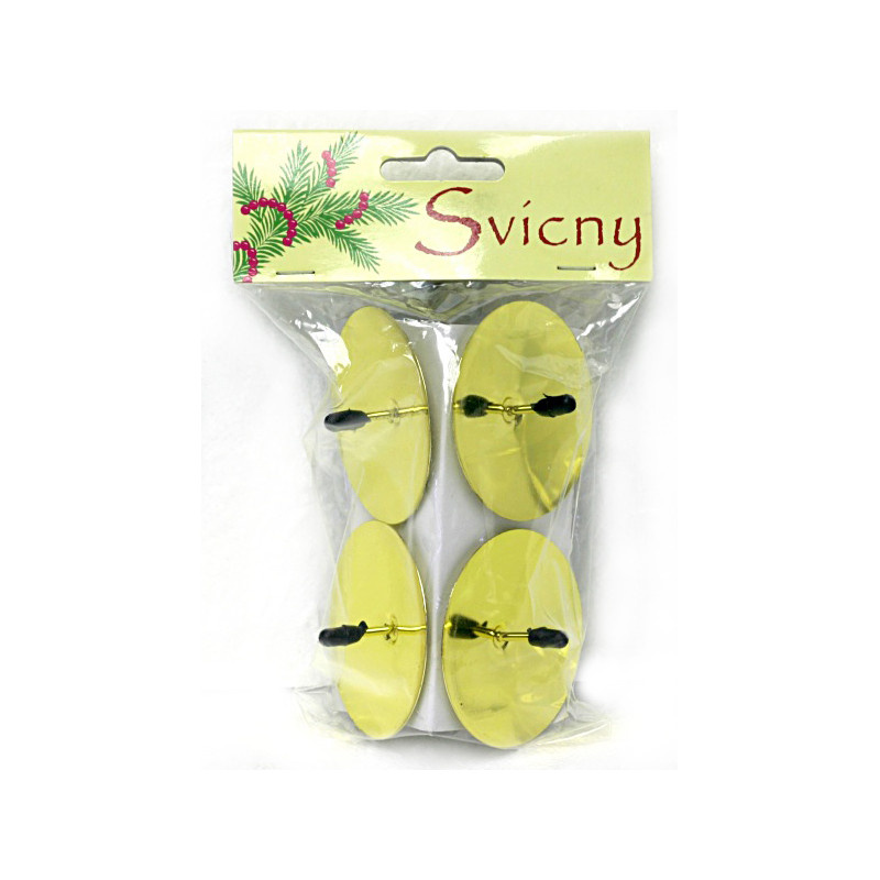 Bodce na adventní svíčku - zlatá / 4 ks