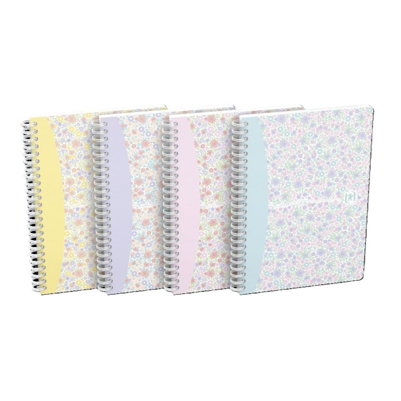 Blok Oxford Floral - A5 / linka / 60 listů / mix motivů