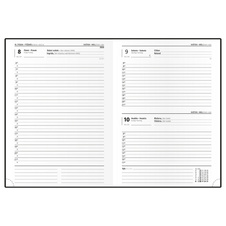 Diář VIVELLA s ražbou - B6 / denní / červená / srdce