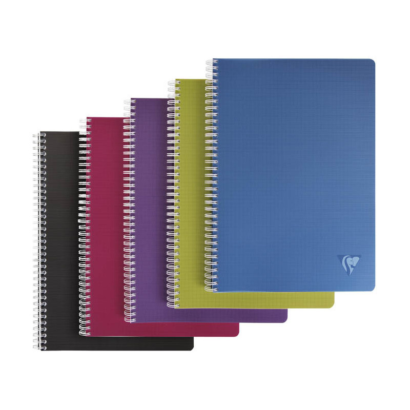 Blok kroužkový Clairefontaine Linicolor intesive A4 - čtvereček / 50 listů / mix barev