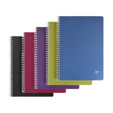 Blok kroužkový Clairefontaine Linicolor intesive A4 - čtvereček / 50 listů / mix barev