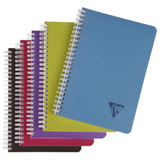 Blok kroužkový Clairefontaine Linicolor intesive A5 - čtvereček / 90 listů / mix barev