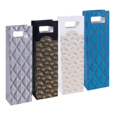 Dárková taška na lahev - Elegant mix / 12 x 41 cm