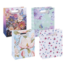 Dárková taška - Flowers mix / 26 x 32,5 x 10 cm
