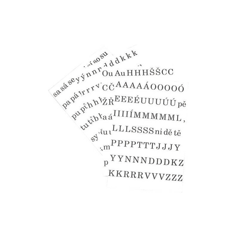 Písmena a číslice - sada písmen