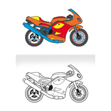 Omalovánka A5 - Motorky
