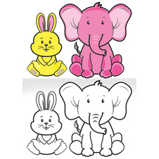 Omalovánka A5 - Barevná zvířátka