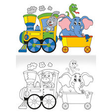 Omalovánka A5 - Veselé mašinky